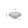 Noxion LED Spot G53 AR111 7.4W 450lm 40D - 930 Extra Varm Vit | Bästa Färgåtergivning - Dimbar - Ersättare 50W