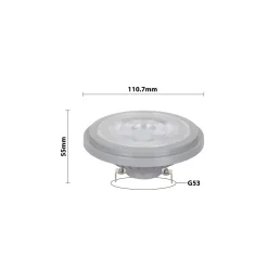 Noxion LED Spot G53 AR111 7.4W 450lm 40D - 930 Extra Varm Vit | Bästa Färgåtergivning - Dimbar - Ersättare 50W