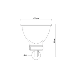 Noxion LED Spot GU4 MR11 1.8W 184lm 36D - 827 Extra Varm Vit | Ersättare 20W