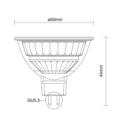 Noxion LED Spot GU5.3 MR16 4.4W 345lm 36D - 840 Kallvit | Ersättare 35W