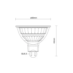 Noxion LED Spot GU5.3 MR16 4.4W 345lm 36D - 830 Varm Vit | Ersättare 35W