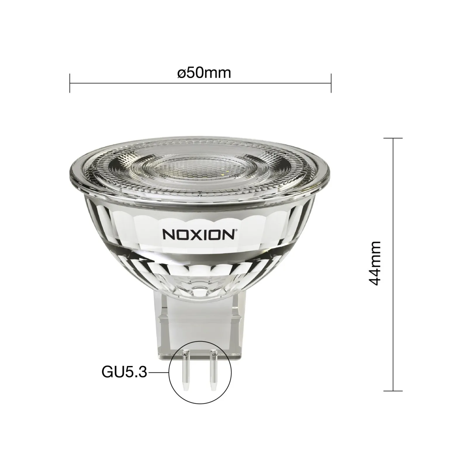 Noxion LED Spot GU5.3 MR16 6.1W 621lm 36D - 830 Varm Vit | Ersättare 50W