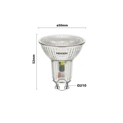 Noxion LED Spot GU10 PAR16 4.8W 450lm 36D - 827 Extra Varm Vit | Ersättare 65W