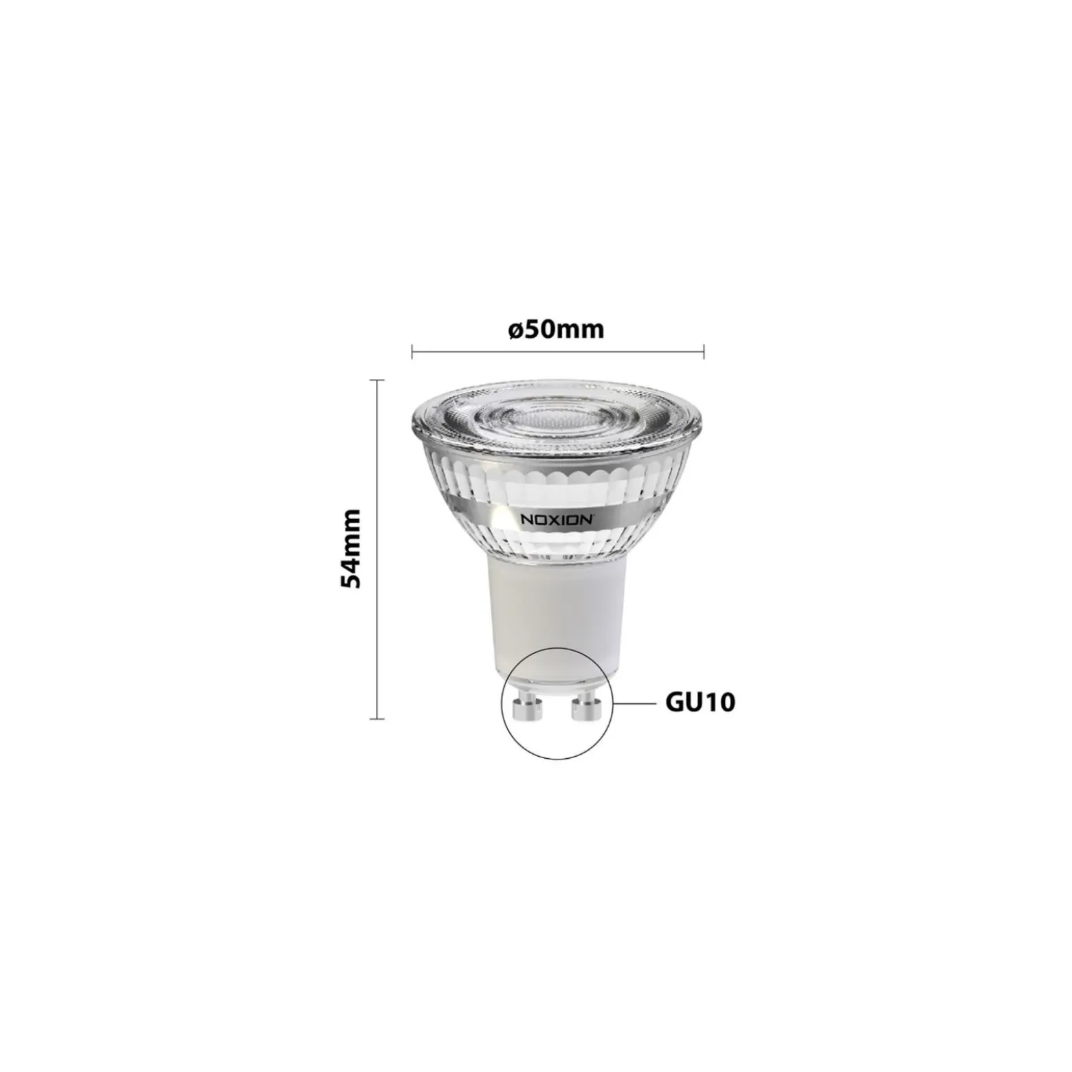 Noxion LED Spot GU10 PAR16 3.6W 345lm 36D - 830 Varm Vit | Ersättare 50W