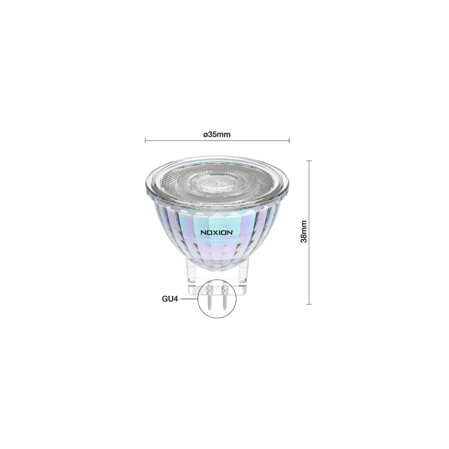 Noxion LED Spot Reflektor GU4 MR11 2.8W 184lm 36D - 927 Extra Varm Vit | Bästa Färgåtergivning - Dimbar - Ersättare 20W