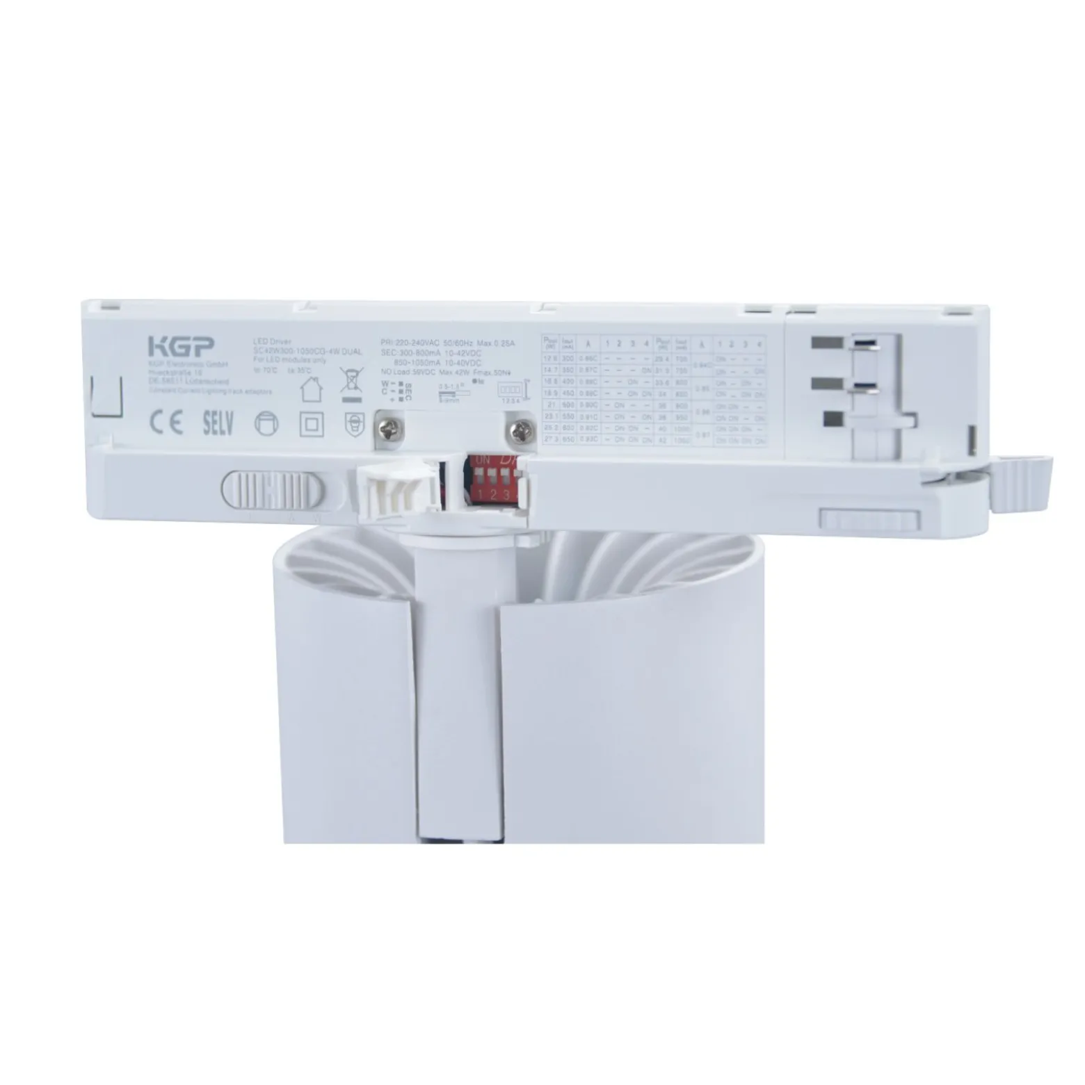 Noxion LED Spårbelysning 3-Fas Delta Pro Aluminium Vit 40W 4900lm 36D - 930-940-957 CCT | UGR <19