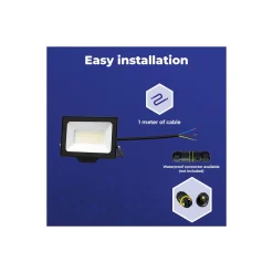 Noxion LED Strålkastare Beamy G3.1 Svart 50W 5500lm 110D - 840 Kallvit | IP65 - Symmetrisk