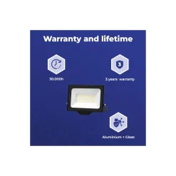 Noxion LED Strålkastare Beamy G3.1 Svart 50W 5500lm 110D - 840 Kallvit | IP65 - Symmetrisk