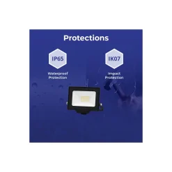 Noxion LED Strålkastare Beamy Aluminium Svart 20W 2200lm 100D - 830 Varm Vit | IP65 - Symmetrisk