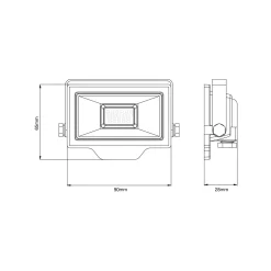 Noxion LED Strålkastare Beamy G3.1 Svart 10W 1100lm 100D - 840 Kallvit | IP65 - Symmetrisk