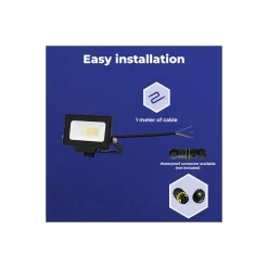 Noxion LED Strålkastare Beamy G3.1 Svart 10W 1100lm 100D - 840 Kallvit | IP65 - Symmetrisk
