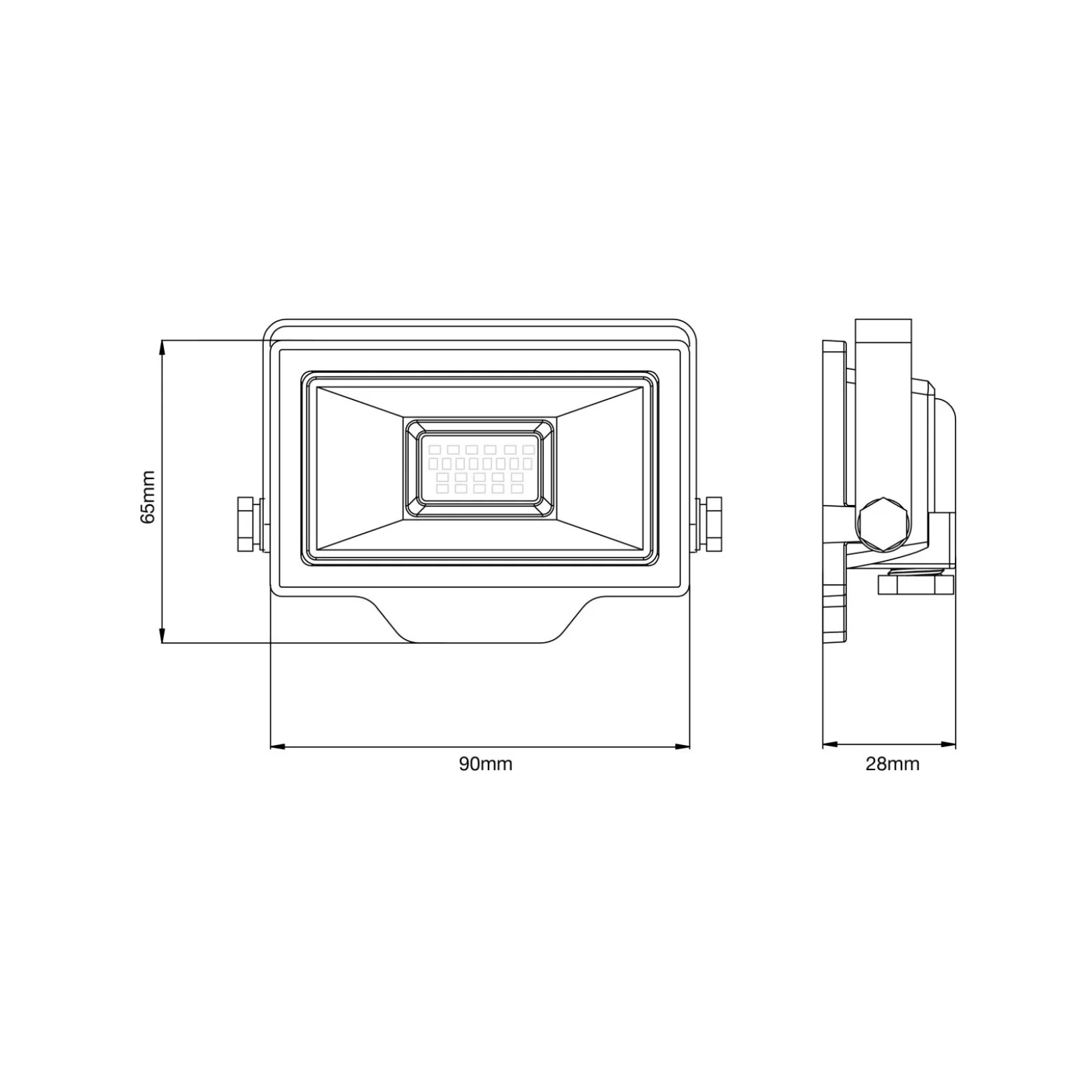 Noxion LED Strålkastare Beamy G3.1 Svart 10W 1100lm 100D - 830 Varm Vit | IP65 - Symmetrisk