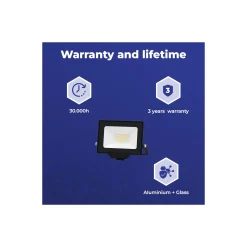 Noxion LED Strålkastare Beamy G3.1 Svart 20W 2200lm 100D - 840 Kallvit | IP65 - Symmetrisk
