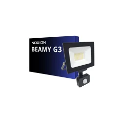 Noxion LED Strålkastare Beamy G3.1 Svart 30W 3300lm 110D - 830 Varm Vit | IP44 - Rörelse- och Ljussensor - Symmetrisk