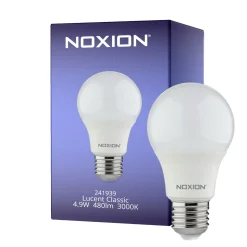 Noxion Lucent Classic LED E27 Päron Matt 4.9W 480lm - 830 Varm Vit | Ersättare 40W