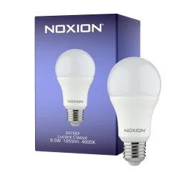 Noxion Lucent Classic LED E27 Päron Matt 9.5W 1055lm - 840 Kallvit | Ersättare 75W