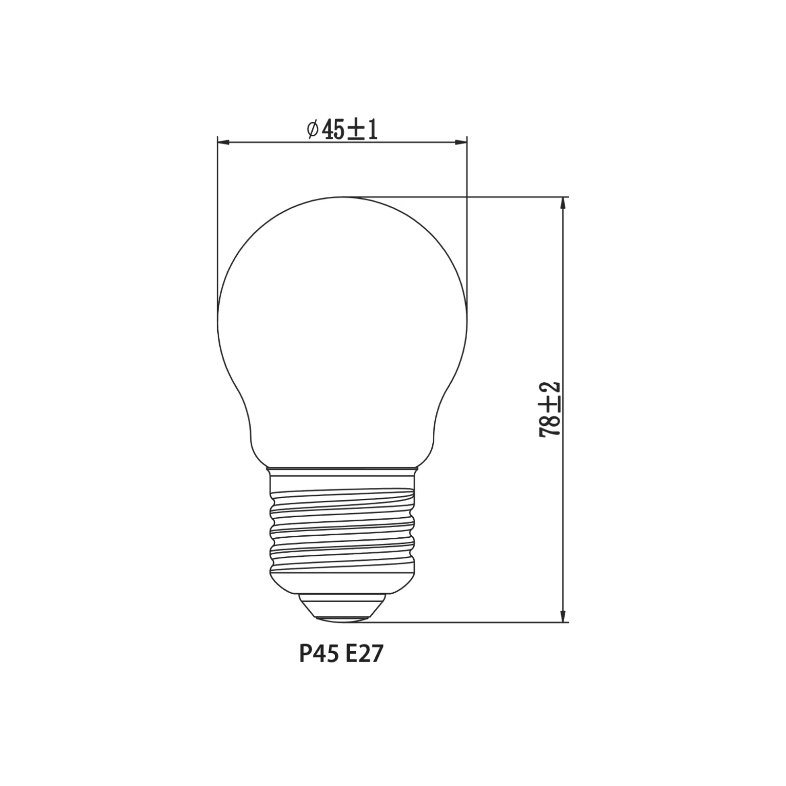 Noxion Lucent LED E27 Boll Filament Klar 2.5W 250lm - 827 Extra Varm Vit | Dimbar - Ersättare 25W