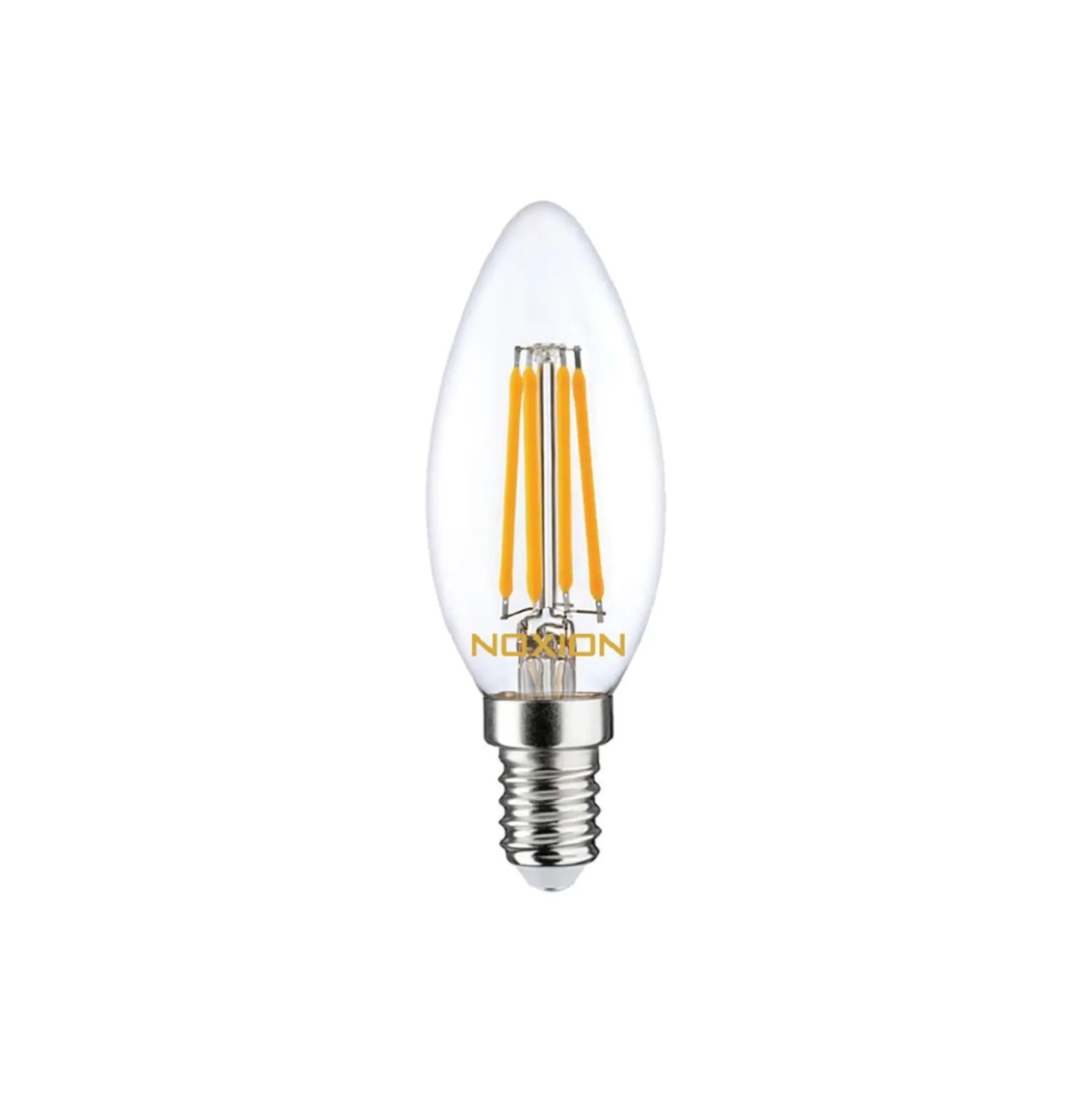 Noxion Lucent LED E14 Kronljus Filament Klar 4.5W 470lm - 827 Extra Varm Vit | Dimbar - Ersättare 40W