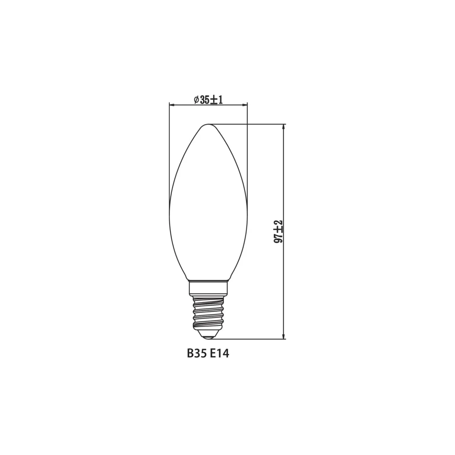 Noxion Lucent LED E14 Kronljus Filament Klar 4.5W 470lm - 827 Extra Varm Vit | Dimbar - Ersättare 40W