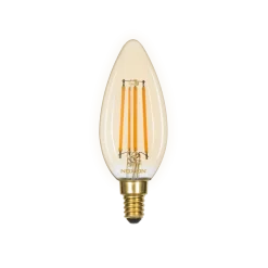 Noxion Lucent LED E14 Kronljus Filament Ambar B35 4.5W 400lm - 822 Extra Varm Vit | Dimbar - Ersättare 35W