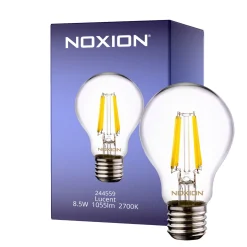 Noxion Lucent LED E27 Päron Filament Klar 8.5W 1055lm - 827 Extra Varm Vit | Dimbar - Ersättare 75W