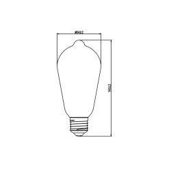 Noxion Lucent LED E27 Päron Filament Klar 4W 470lm - 827 Extra Varm Vit | Ersättare 40W