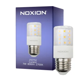 Noxion Lucent LED E27 Stick Klar 7W 806lm - 827 Extra Varm Vit | Dimbar - Ersättare 60W