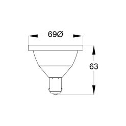 Noxion Lucent LED Spot AR70 BA15d 6W 350lm 36D - 927 Extra Varm Vit | Bästa färgåtergivning - Dimbar - Ersättare 50W
