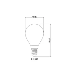 Noxion Lucent Lyster LED E14 boll Filament Klar 4.5W 470lm - 827 Extra Varm Vit | Dimbar - Ersättare 40W