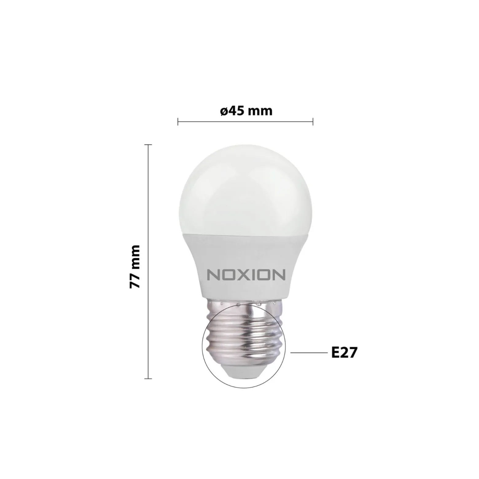 Noxion Lucent Lyster LED E27 boll Matt 2.5W 250lm - 827 Extra Varm Vit | Ersättare 25W