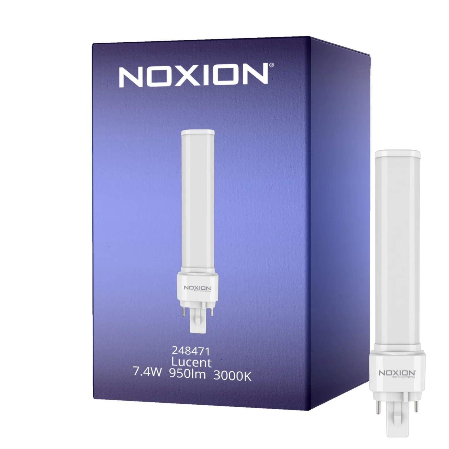 Noxion Lucent PL-C LED 7.4W - 830 Varm Vit | 2-Stift - Ersättare 26W