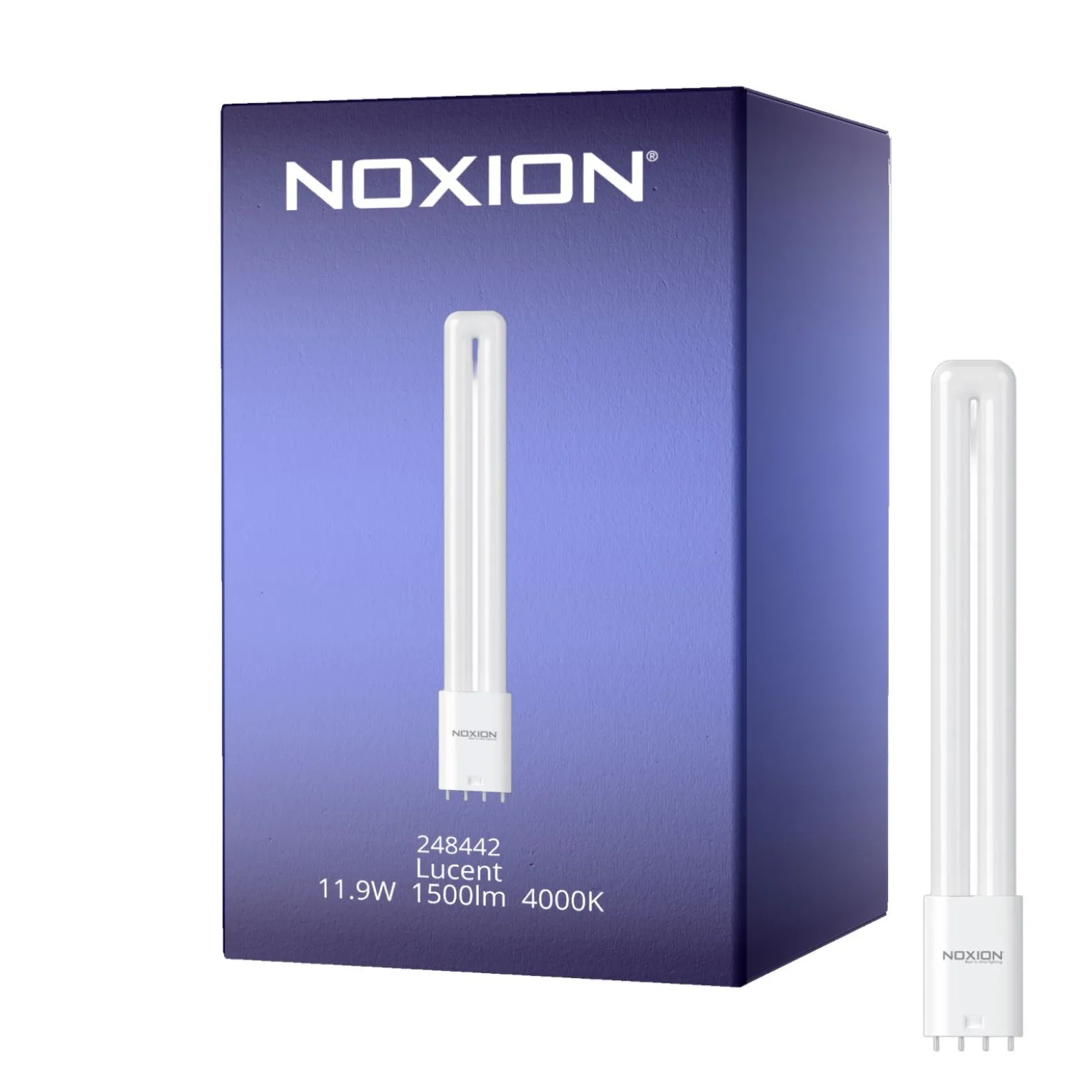 Noxion Lucent PL-L LED 11.9W 1500lm - 840 Kallvit | 4-Stift - Ersättare 24W