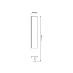 Noxion Lucent PL-S LED 4.3W - 827 Extra Varm Vit | 2-Stift - Ersättare 9W