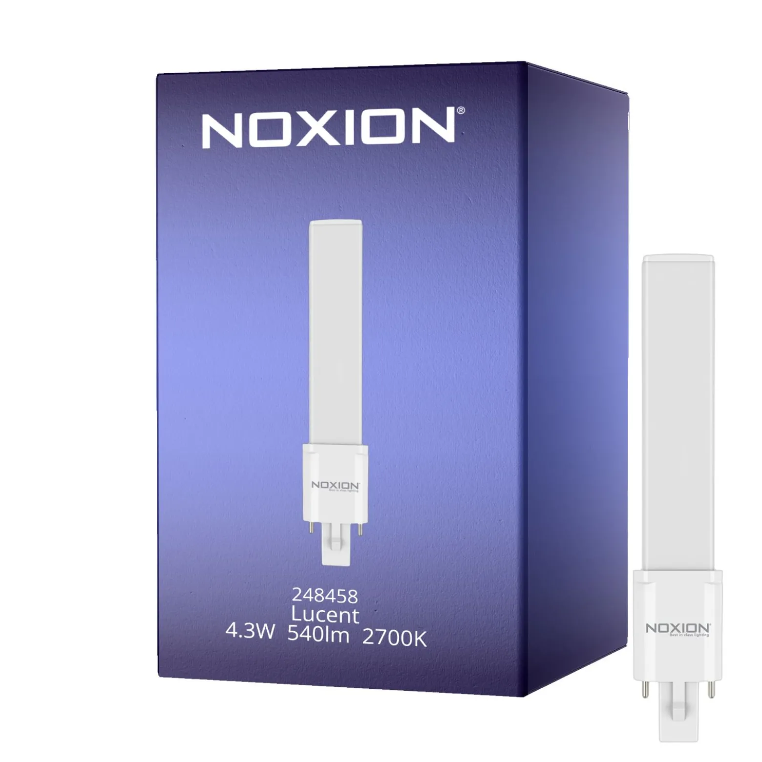 Noxion Lucent PL-S LED 4.3W - 827 Extra Varm Vit | 2-Stift - Ersättare 9W