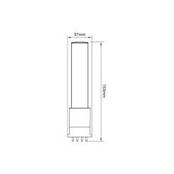 Noxion Lucent PL-S LED 4.3W - 840 Kallvit | 4-Stift - Ersättare 9W