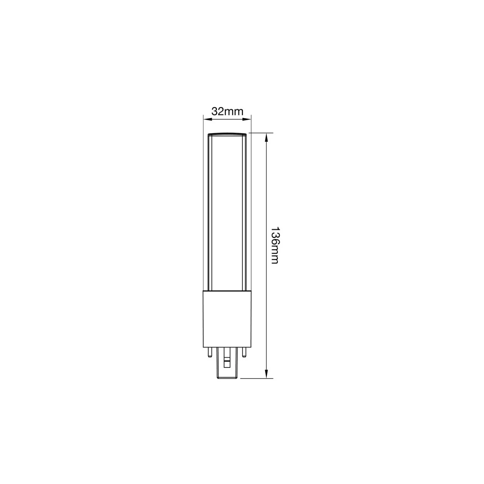 Noxion Lucent PL-S LED 2.8W - 840 Kallvit | 2-Stift - Ersättare 5W