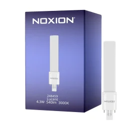 Noxion Lucent PL-S LED 4.3W - 830 Varm Vit | 2-Stift - Ersättare 9W