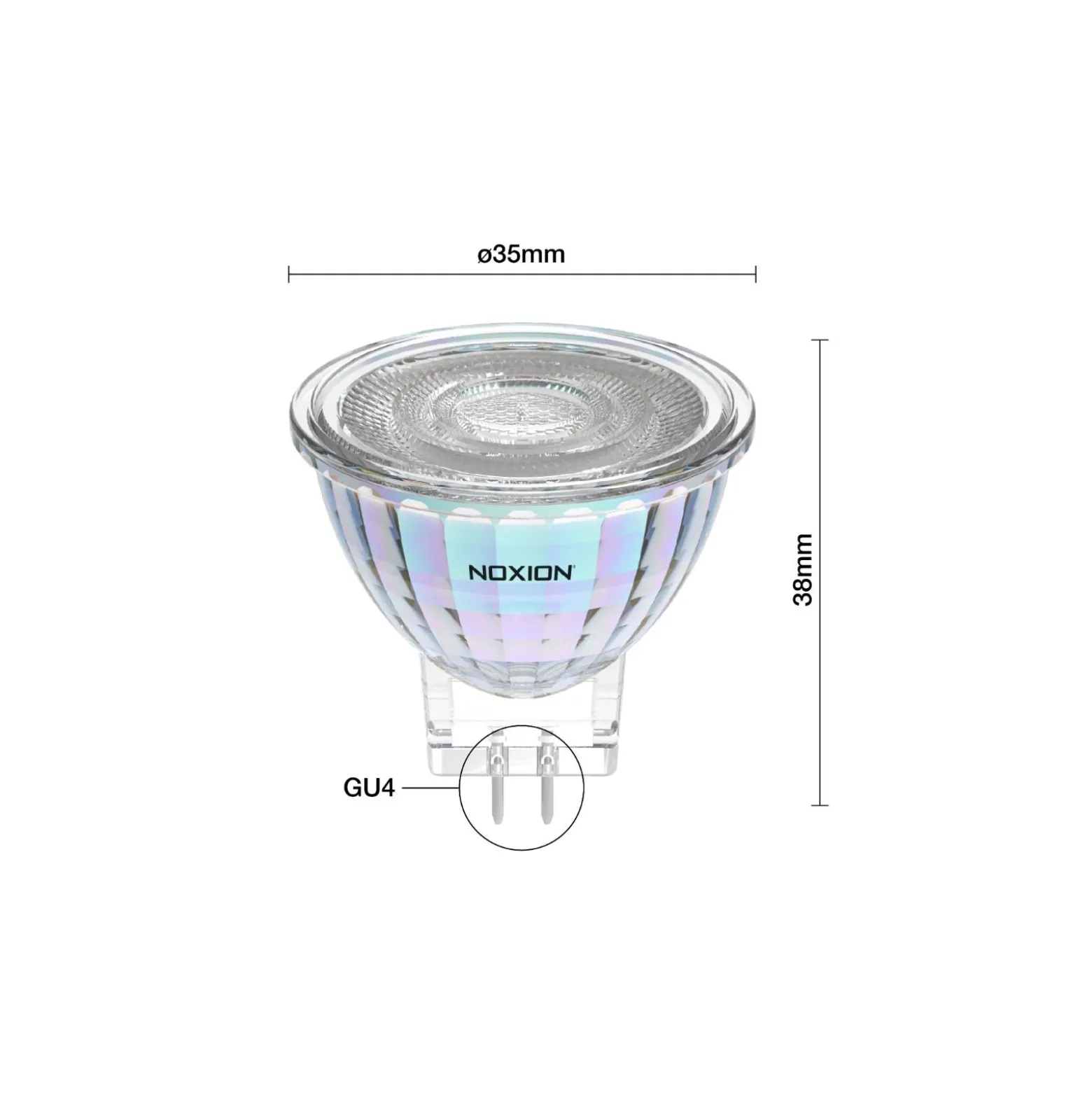 Noxion PerfectColor LED Spot GU4 MR11 2.8W 184lm 36D - 927 Extra Varm Vit | Bästa Färgåtergivning - Ersättare 20W