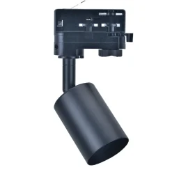 Noxion Spårbelysning 3-Fas Aluminium Svart | Passande för 1x GU10