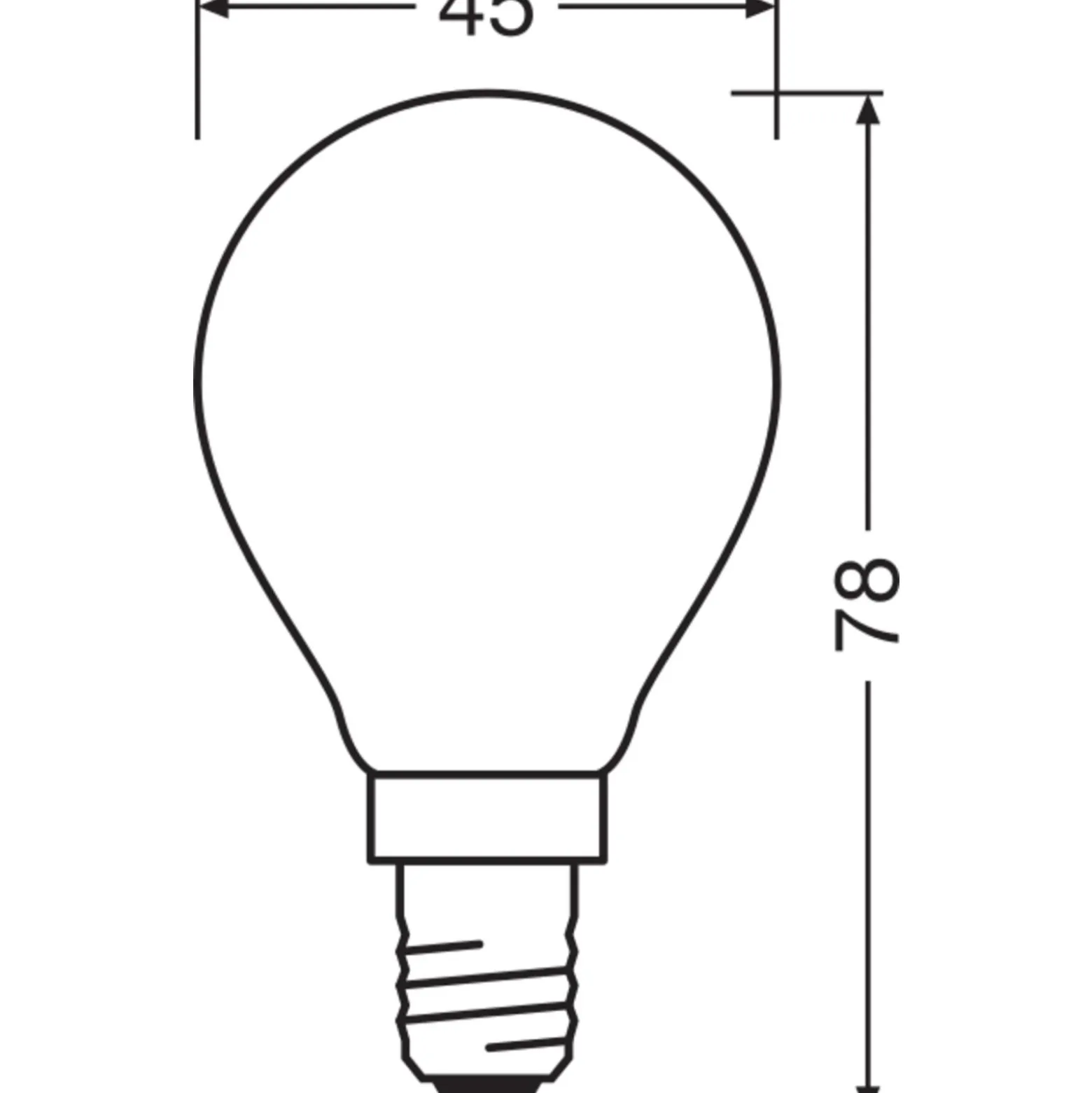 Osram Classic LED E14 Boll Filament Matt 5.5W 806lm - 840 Kallvit | Dimbar - Ersättare 60W