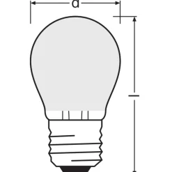Osram Classic LED E27 Boll Filament Matt 5.5W 806lm - 827 Extra Varm Vit | Ersättare 60W