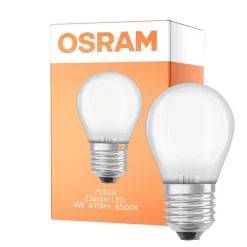 Osram Classic LED E27 Boll Filament Matt 4W 470lm - 865 Dagsljus | Ersättare 40W