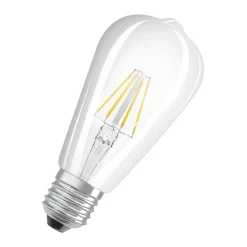 Osram Classic LED E27 Edison Filament Klar 6.5W 806lm - 827 Extra Varm Vit | Ersättare 60W