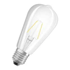 Osram Classic LED E27 Edison Filament Klar 2.5W 250lm - 827 Extra Varm Vit | Ersättare 25W