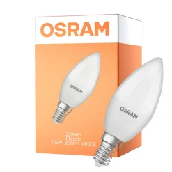 Osram Classic LED E14 Kronljus Matt 7.5W 806lm - 840 Kallvit | Ersättare 60W