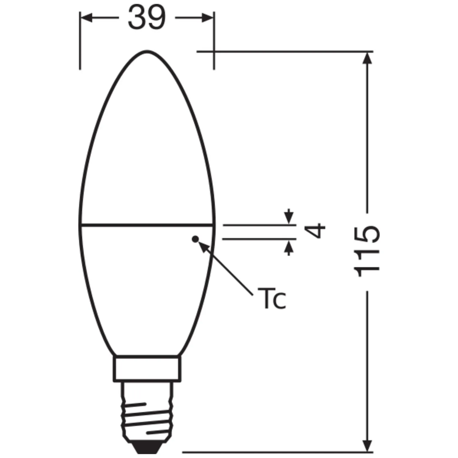 Osram Classic LED E14 Kronljus Matt 7.5W 806lm - 840 Kallvit | Ersättare 60W