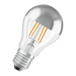 Osram Classic LED E27 Päron Filament Mirror Silver 4W 400lm - 827 Extra Varm Vit | Ersättare 35W