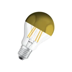 Osram Classic LED E27 Päron Filament Mirror Guld 4W 400lm - 827 Extra Varm Vit | Ersättare 35W