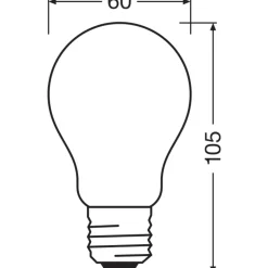 Osram Classic LED E27 Päron Filament Matt 11W 1521lm - 840 Kallvit | Dimbar - Ersättare 100W