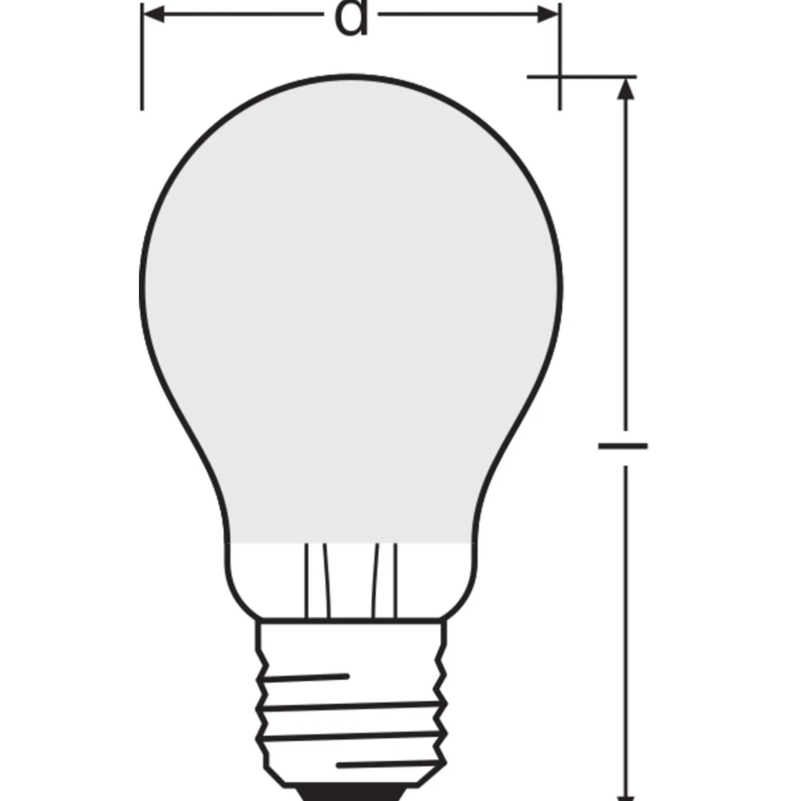 Osram Classic LED E27 Päron Filament Matt 11W 1521lm - 840 Kallvit | Ersättare 100W